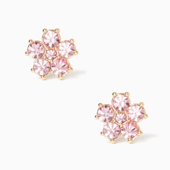 Kate Spade Pink Flower Studs - New with Tags - Picture 2 of 6